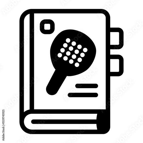 This Padel Book icon is suitable for Padel, Racket Sport, etc