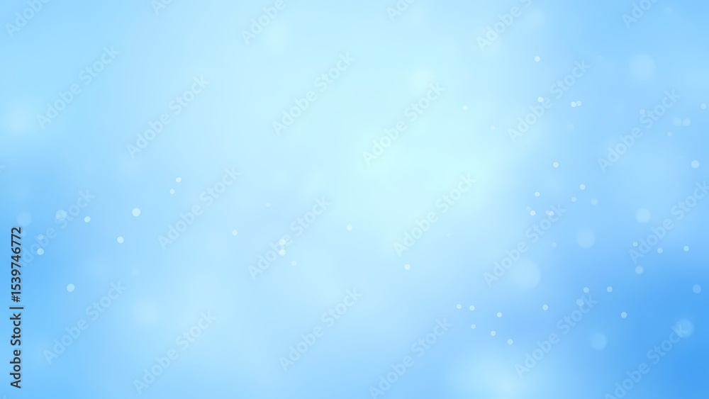 Fototapeta premium A soft and dreamy abstract background with gentle blue gradients, sparkling bokeh effects, and floating light particles creating a serene atmosphere.