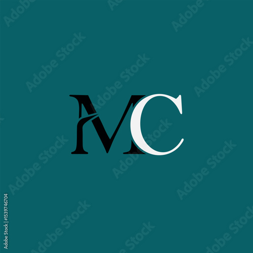 mc mc typography logo vector