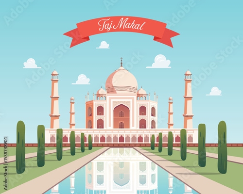Taj Mahal palace against the sky poster