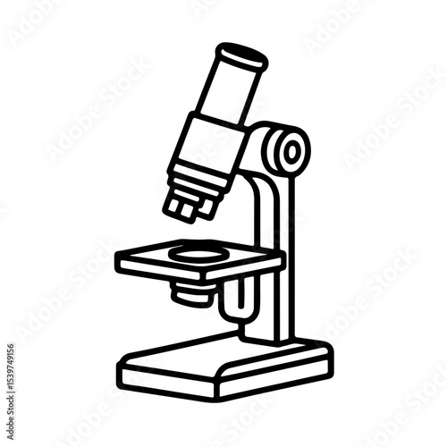 Microscope Vector Illustration for Science and Education