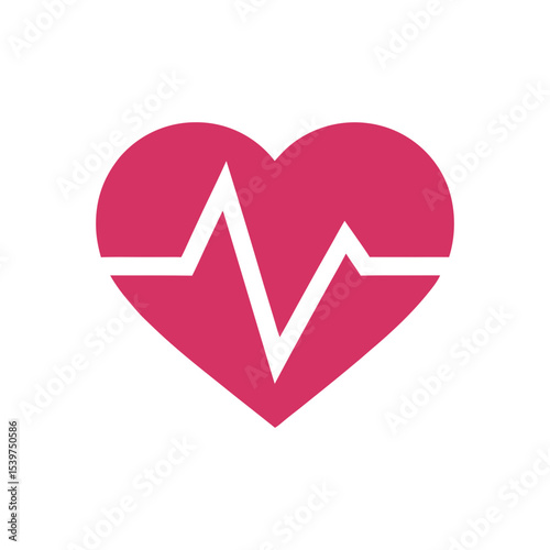 Heart monitor logo icon illustration for hospital health tech and care services