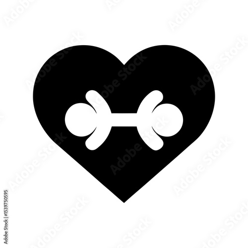 Fitness heart logo icon illustration for gym workout health and wellness design