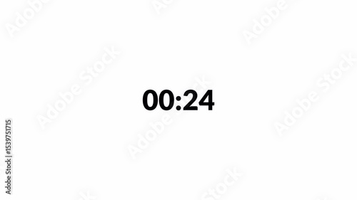 30 seconds countdown timer animation, from 30 to 0 seconds on transparent background. 30 second countdown timer, Countdown video.	