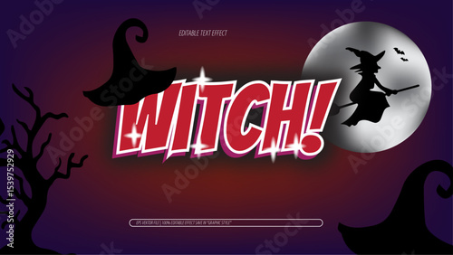 red witch Text Effect background