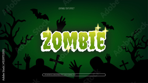 green scary Pattern zombie Text Effect background