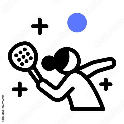 This Padel Smash icon is suitable for Padel, Racket Sport, etc