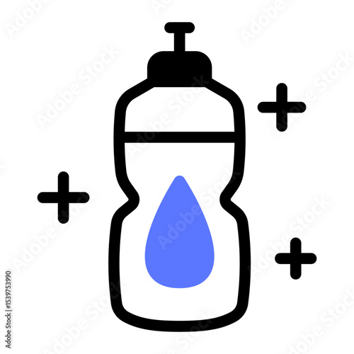 This Water Bottle icon is suitable for Padel, Racket Sport, etc
