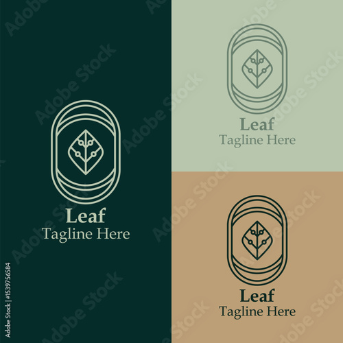 leaf line logo for company