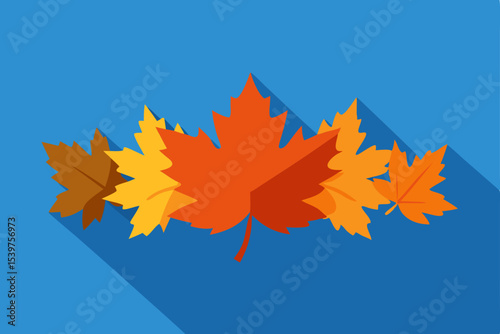 Vibrant Autumn Maple Leaves A Colorful Fall Illustration