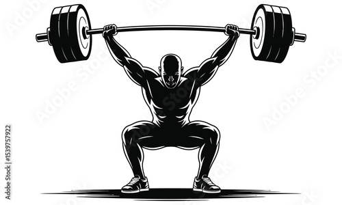 man lifting weights