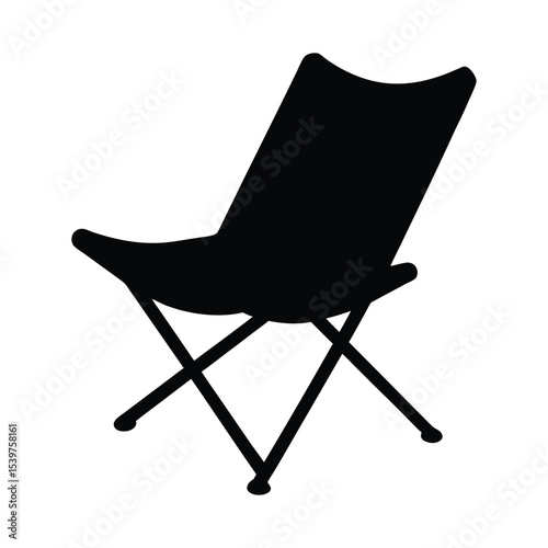 Cozy acrylic portable camping chair silhouette
