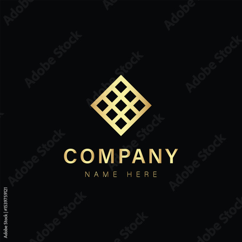 Real estate company logo featuring a house icon and vector design representing business and construction concepts