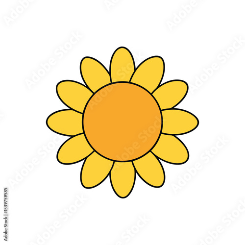 sun flower vector illustration
