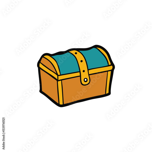 treasure chest isolated on white
