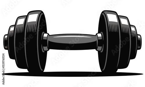 dumbbell isolated on white