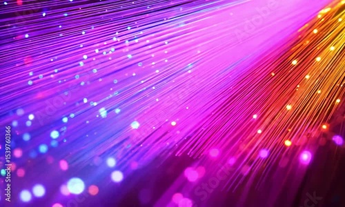Vibrant Fiber Optic Lights Representing Fast Internet
and Modern Digital Connectivity