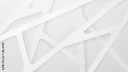 Layered White Geometric Diagonal Abstract Background