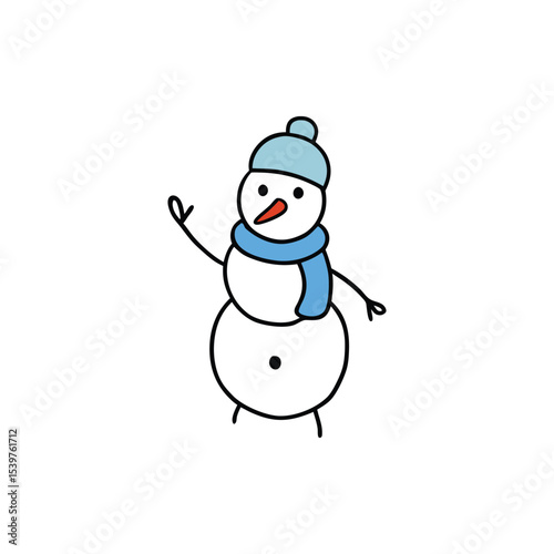 snowman with a scarf