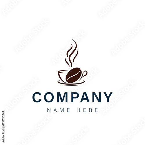 Creative modern minimalist coffee shop logo design 
