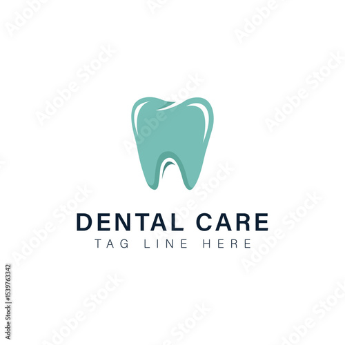 Tooth logo design featuring a clean dental icon symbolizing health care and dentistry for dental services and medical branding