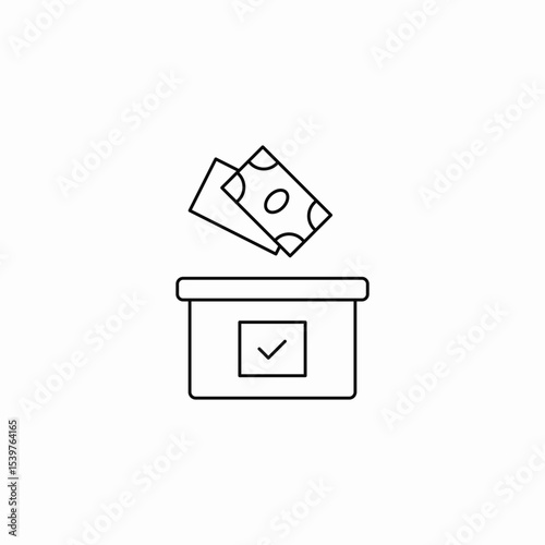 box donation icon sign vector