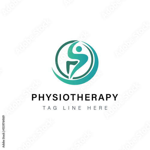 Creative modern minimalist  Physiotherapy logo design 