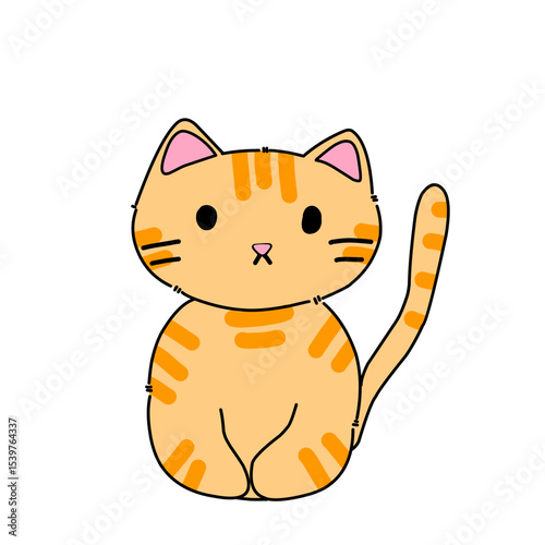 Illustration Orange striped cat