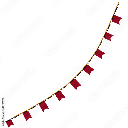 red and white pennant arrows, Indonesian flag 