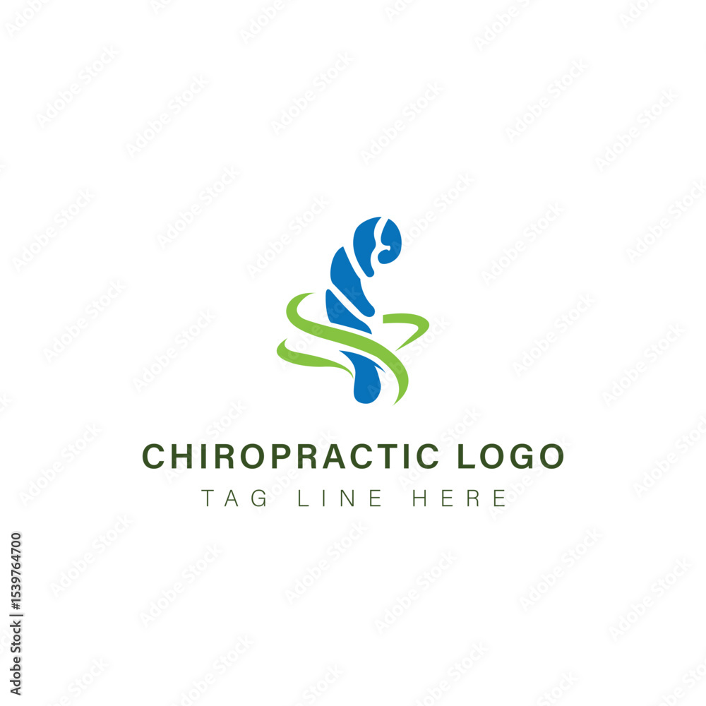 Obraz premium Creative modern minimalist Chiropractic logo design 