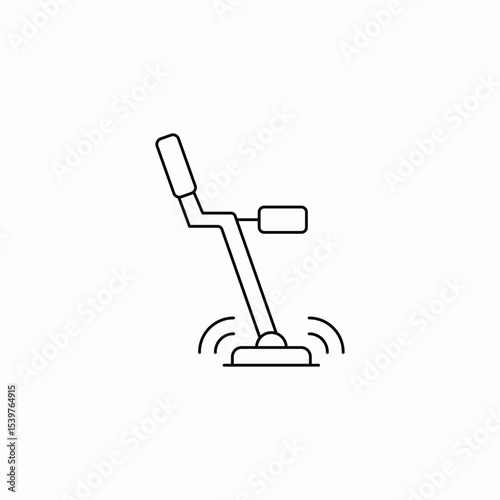 metal detector icon sign vector