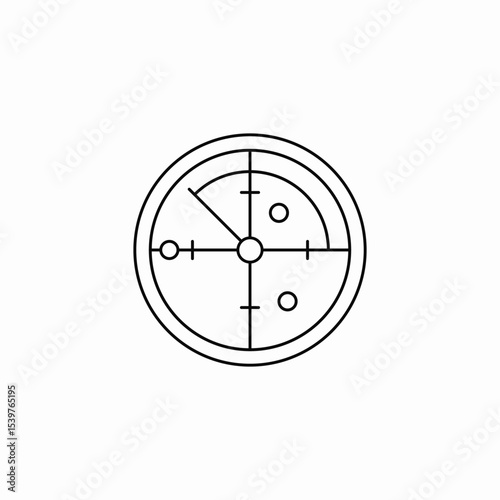 radar spot icon sign vector