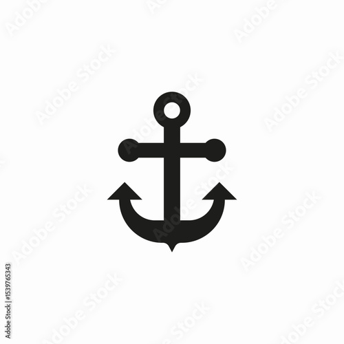 ship anchor icon sign vector