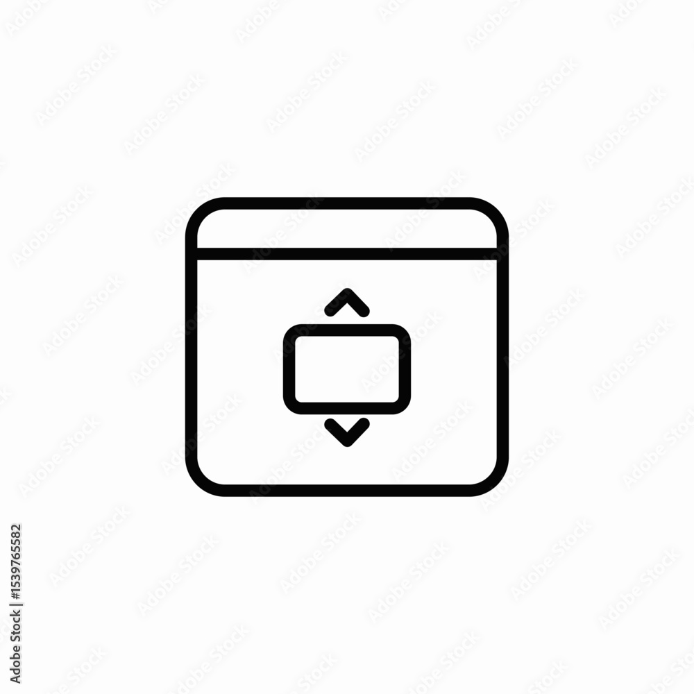 tab scroll icon sign vector tab scroll icon sign vector