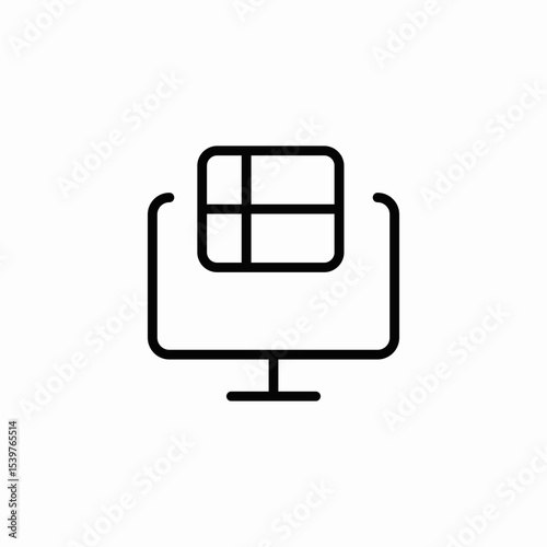 spreadsheet platform icon sign vector