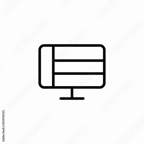 spreadsheet organization icon sign vector