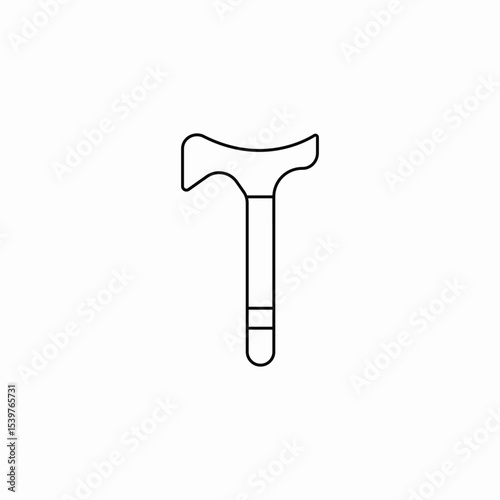 walking aid icon sign vector