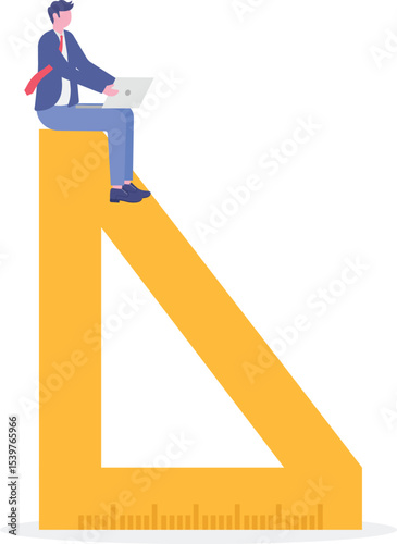 Children talent and creativity.flat vector illustration.science and education concept.

