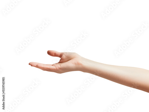 A human hand reaching out with fingers spread apart.