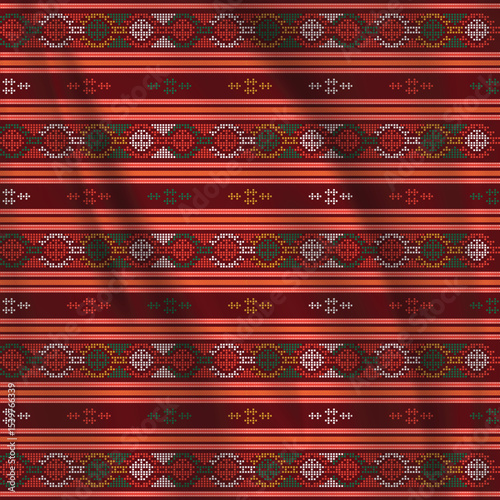 Medan ulos cloth with checkered striped motif