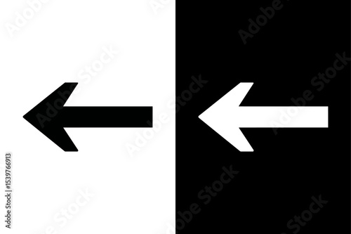 Free Download Arrow Marker Silhouette Vector Icon — Black and White Background. - GFXLoad