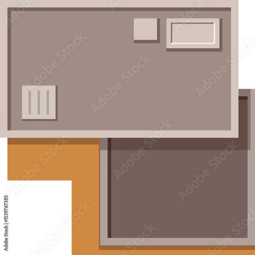 House Top View Illustration