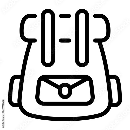 This Backpack icon is suitable for Camping, Outdoor Activity, Summer Vacation, etc