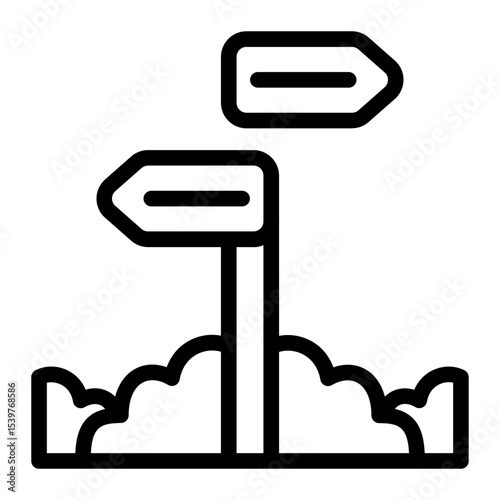 This Direction sign icon is suitable for Camping, Outdoor Activity, Summer Vacation, etc