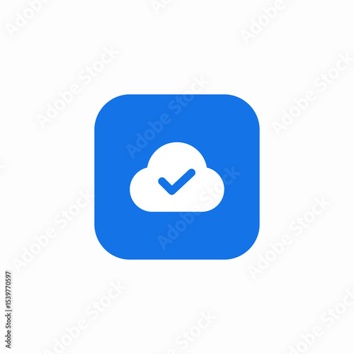 cloud added icon sign vector