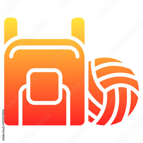 summer schools abroad glyph gradient icon