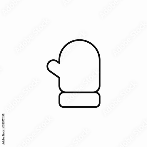 glove protection icon sign vector