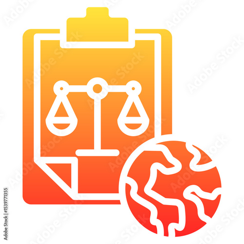 global public policy glyph gradient icon