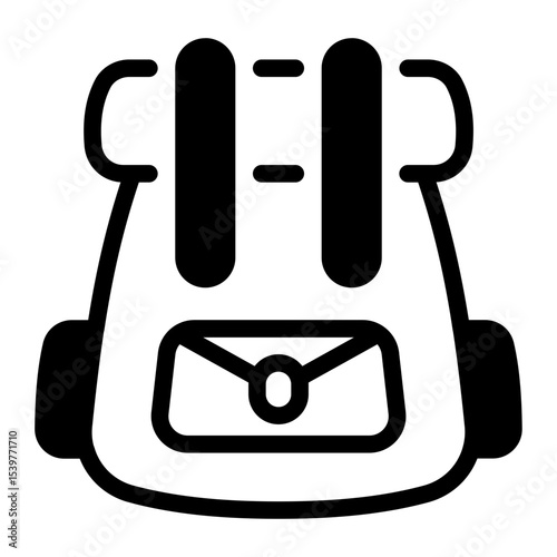 This Backpack icon is suitable for Camping, Outdoor Activity, Summer Vacation, etc