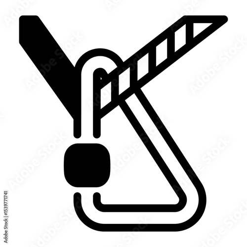 This Carabiner icon is suitable for Camping, Outdoor Activity, Summer Vacation, etc